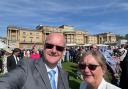 Cllr Smith and his wife, Tracey, at the garden party