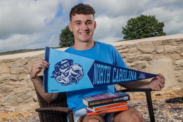 Joseph Hinchcliffe, pictured, will study in North Carolina after becoming one of just five young people in the UK to secure a scholarship from Morehead-Cain.