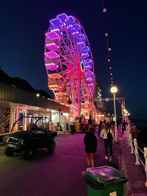The lights were switched on at the Ferris wheel on Llandidno Pier on Thursday night.