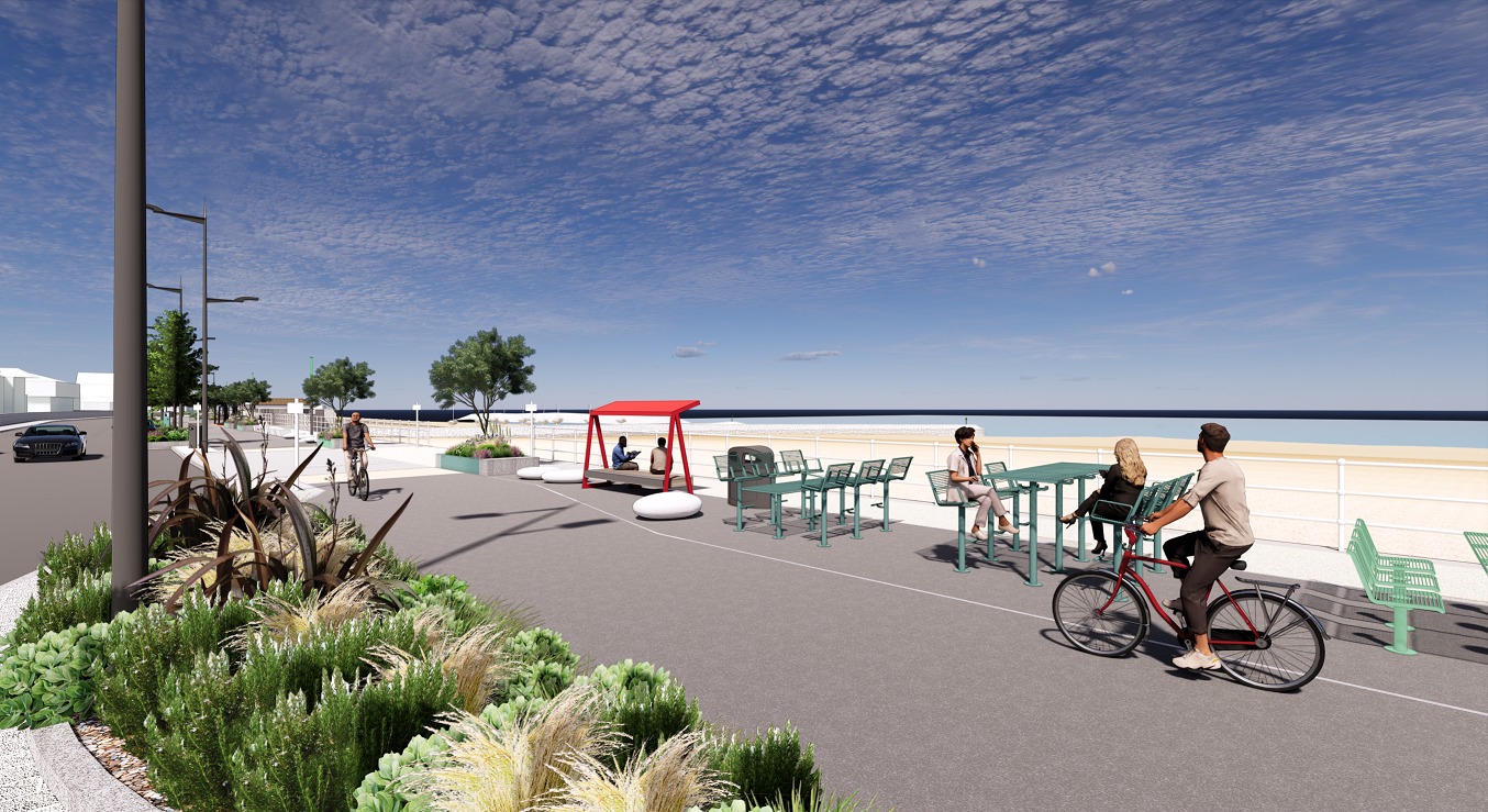 A graphic design of the plans for Rhos-on-Sea promenade. Picture: Conwy County Borough Council