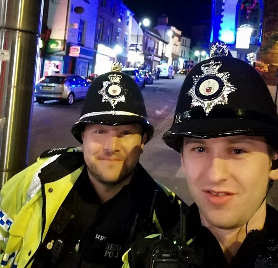 North Wales Police constabulary officers Dan McNulty and Darren Armour.