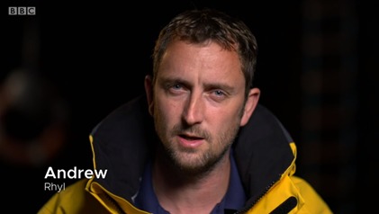 Andrew Wilde, Rhyl RNLI. Picture: Saving Lives at Sea/BBC2