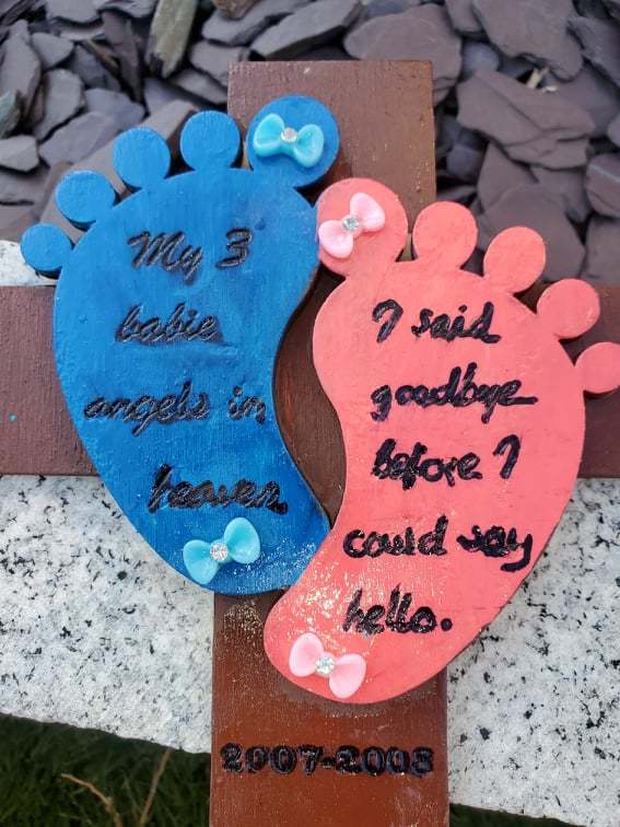 The emotional memorial included a tribute to Cheryls three babies whom she never got to meet.