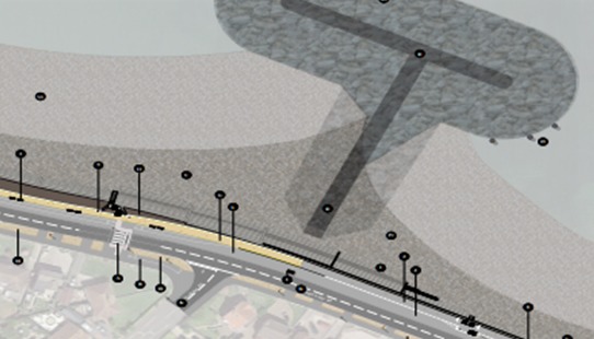 Part of the layout of the plans for Penrhyn Bay promenade. Picture: Conwy County Borough Council