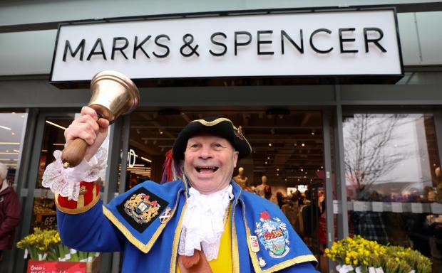 North Wales Pioneer: Llandduno town crier Billy Baxter at the M&S opening