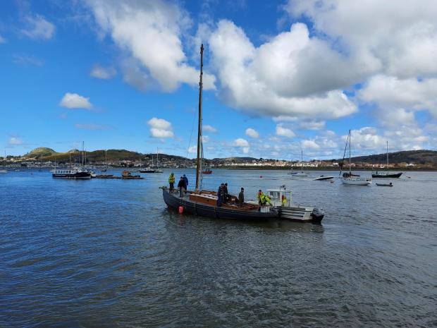 North Wales Pioneer: The rebuilt boat enjoys its first trip out to sea