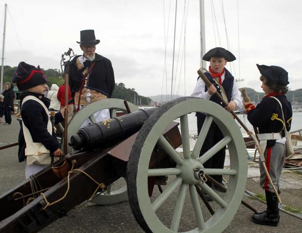 North Wales Pioneer: Kids prepare the cannon at the 2019 event.