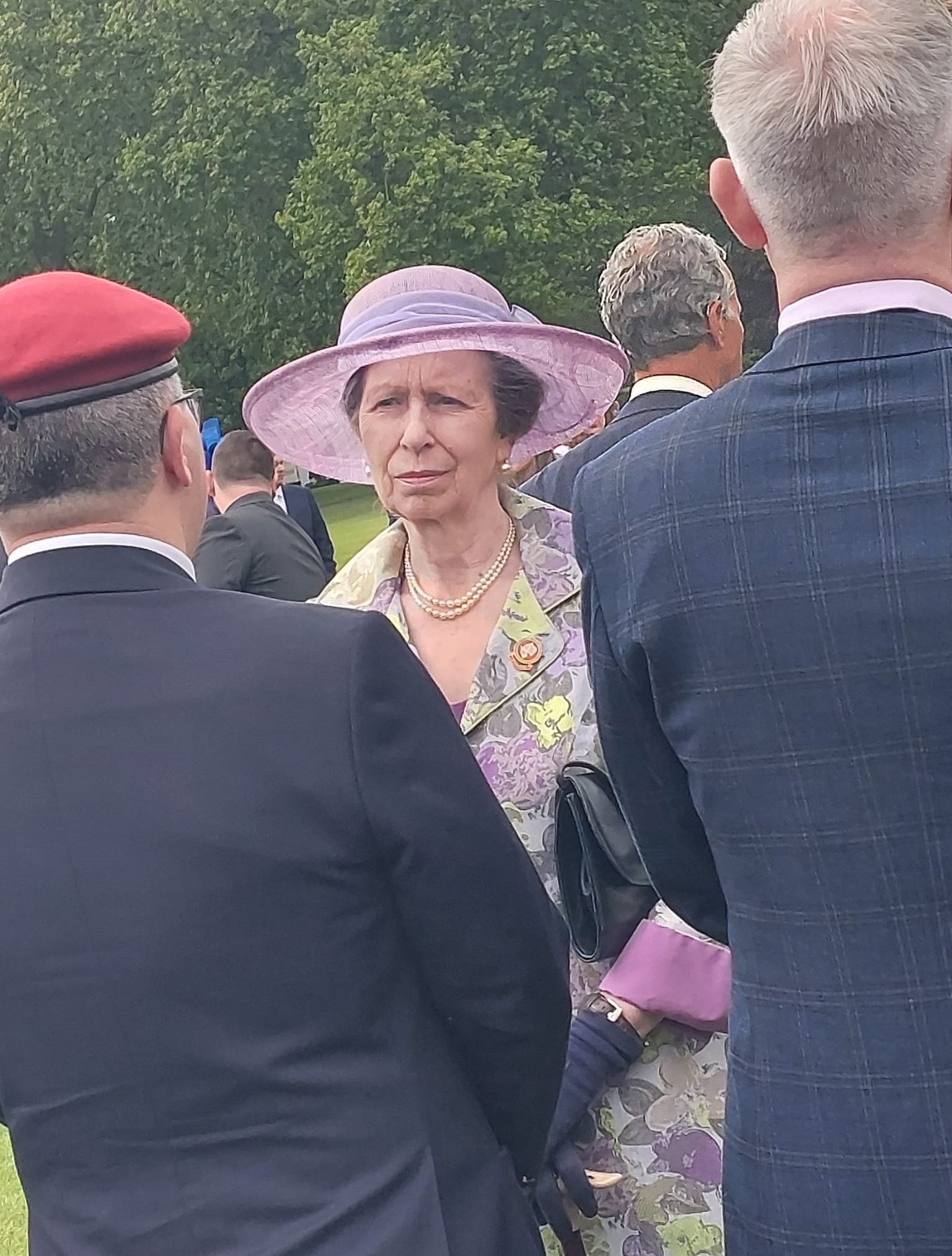 Anne, the Princess Royal and NFA patron, at the garden party.