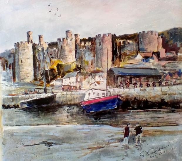 North Wales Pioneer: The painting of Conwy Castle and Quay. Photo: Gwynfor Griffiths