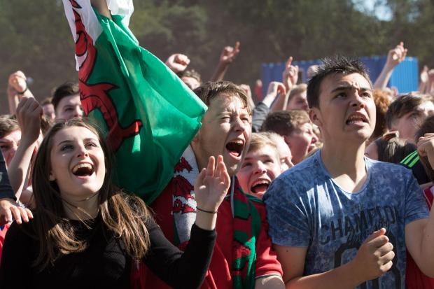 North Wales Pioneer: Supporters watching Wales play Northern Ireland during Euro 2016 at the fanzone in Cardiff (Image: Huw Evans Picture Agency).
