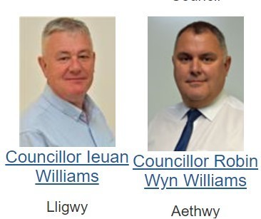 Anglesey County Council deputy leaders - Councillors Robin Williams and Councillor Ieuan Williams will share the role (Acc Image)