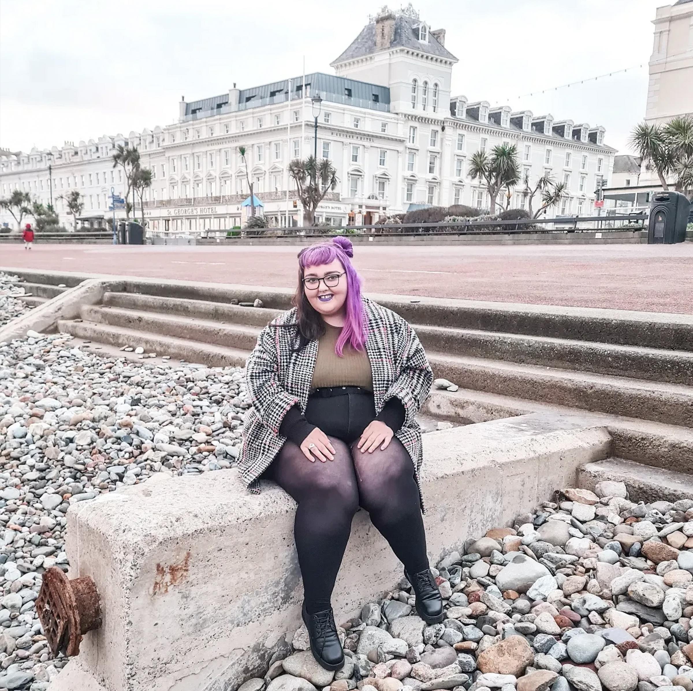 A plus-size Llandudno woman Beckie Bold bullied for her “granny legs” has embraced her body and feels “beautiful” in a bikini. Image: SWNS