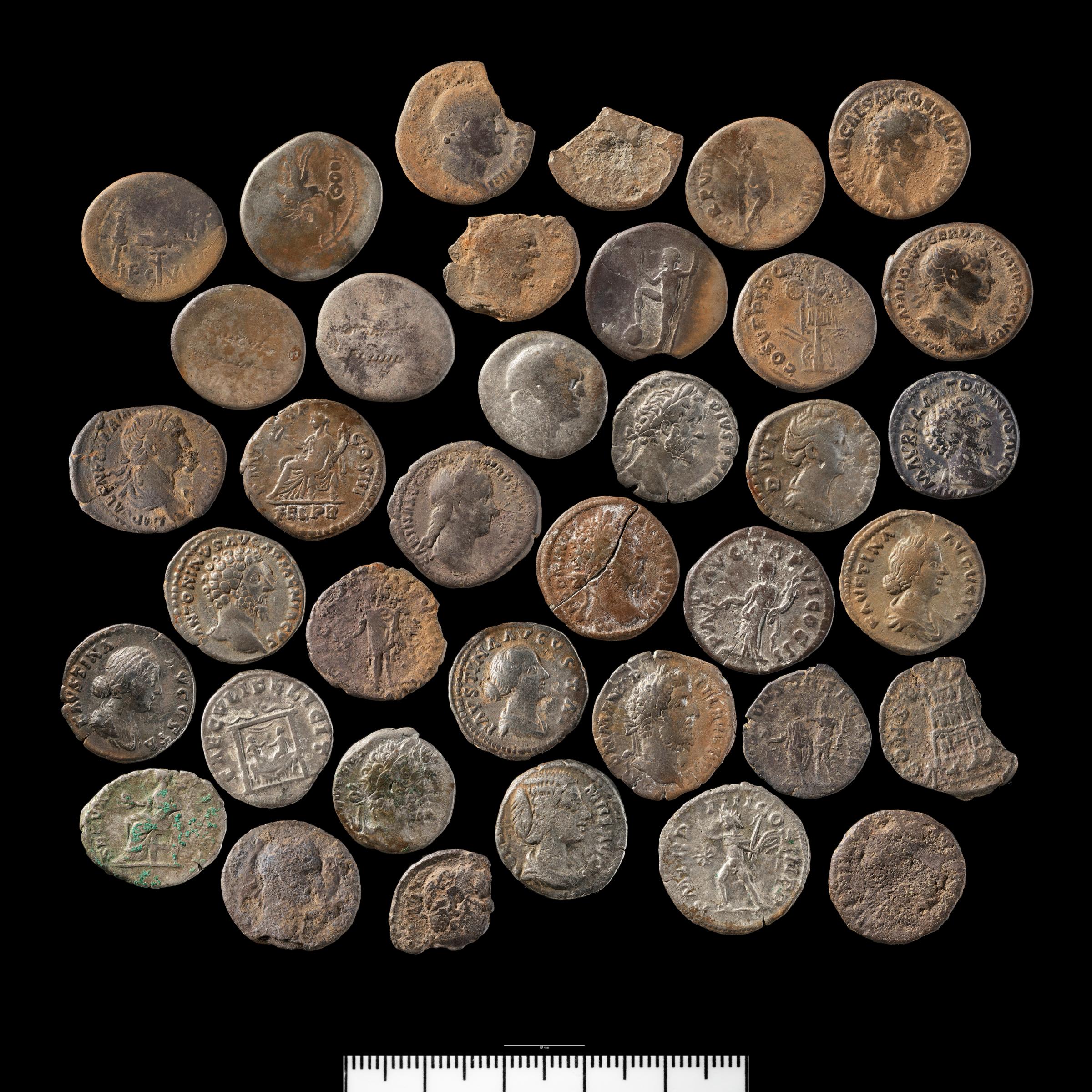 The Roman coins found in Conwy © Amgueddfa Cymru –Museum Wales