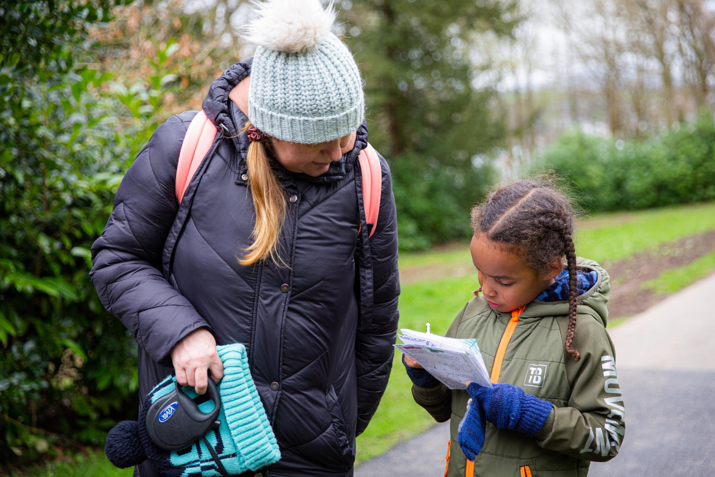 A family on the Easter trail at Plas Newydd, Anglesey. Photo: National Trust Images-Annapurna Mellor