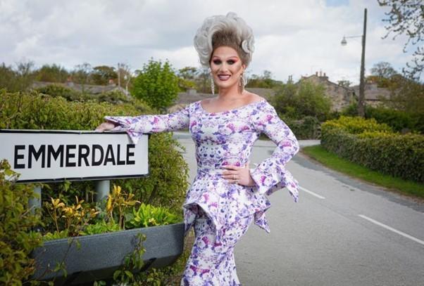 The Vivienne on the Emmerdale set. Picture: ITV