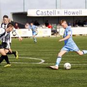 Corrig McGonigle in action for Conwy Borough last season