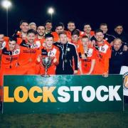 Conwy Borough's treble-winning side in 2017/18