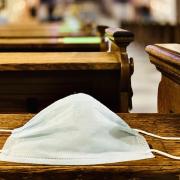 Mask left on one of the pews in church. Picture: Pixabay
