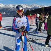 Cameron Pye in Pila, Italy with the British Ski Academy