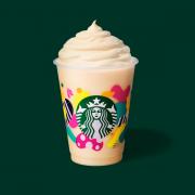 Starbucks has launched a new Forget-Me-Not Frappuccino which is the first to be served in a reusable cup (Starbucks)