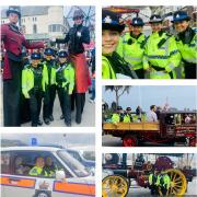 Police officers enjoy the extravaganza. Photo: NWP West Conwy Coastal