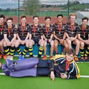 The Rydal Penrhos squad celebrate their second place finish.