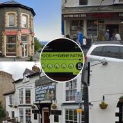 Clockwise from top left: Happy House, Harvey's and Pen Y Bont Inn were all rated 5. Photos: GoogleMaps