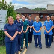 Pictured are some of BCUHB’s South Denbighshire Community Resource Team (CRT), based at Denbigh Infirmary, who are looking for new recruits.