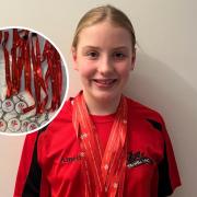 Amelia with her medals. Photos: Myddelton College