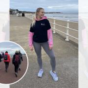 Seren Walker completed a gruelling 16-mile sponsored walk with her clients, friends and family members to raise money for Conwy Mind.