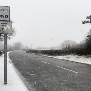 Snow on the way to Llandudno on March 9 2023.