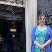 Suzanne Kendrick outside Number 10 Downing Street
