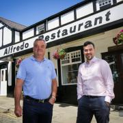 Alfredo's owner Richard Reynolds with Will Jones, investment executive at The Development Bank of Wales.