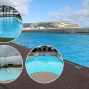 The four paddling pools in Conwy.
