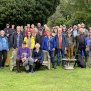 Members and friends of the Llandyrnog & Llangwyfan Local History Society.