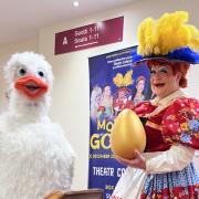 Mother Goose (Stuart Loughland) with Priscilla the Goose