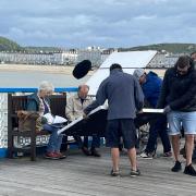 Julie Hesmondhalgh and Toby Jones filmed on Llandudno Pier