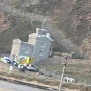 Emergency services at the Great Orme yesterday.