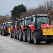 About 40 tractors took part in the protest in Old Colwyn