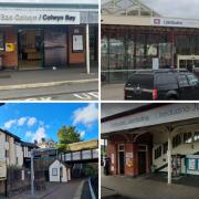 Railway stations in Colwyn Bay, Llandudno, Llandudno Junction and Conwy.