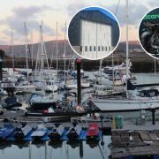 Conwy Marina. Inset: the new technical centre and Marina manager Jon Roberts.