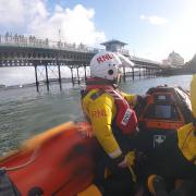 Llandudno RNLI rescues two people caught out by the incoming Spring Tide