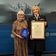 Christine Potts with Chief Constable Amanda Blakeman