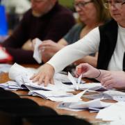 Votes are counted for the Blackpool South by-election, one of many contests that took place in England and Wales on May 2 (Peter Byrne/PA)