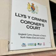 Coroner's court sign.