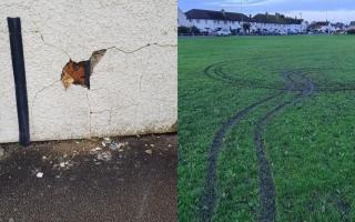Vandalism at Llandudno Rugby Club.