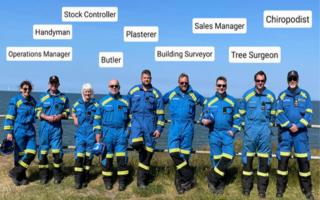 Current volunteers in Llandudno's Coastguard crew and their respective full-time jobs