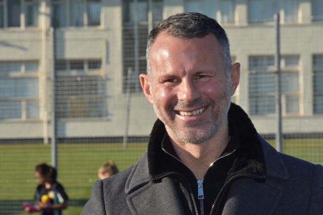 Giggs during a visit to Llangefni last year.